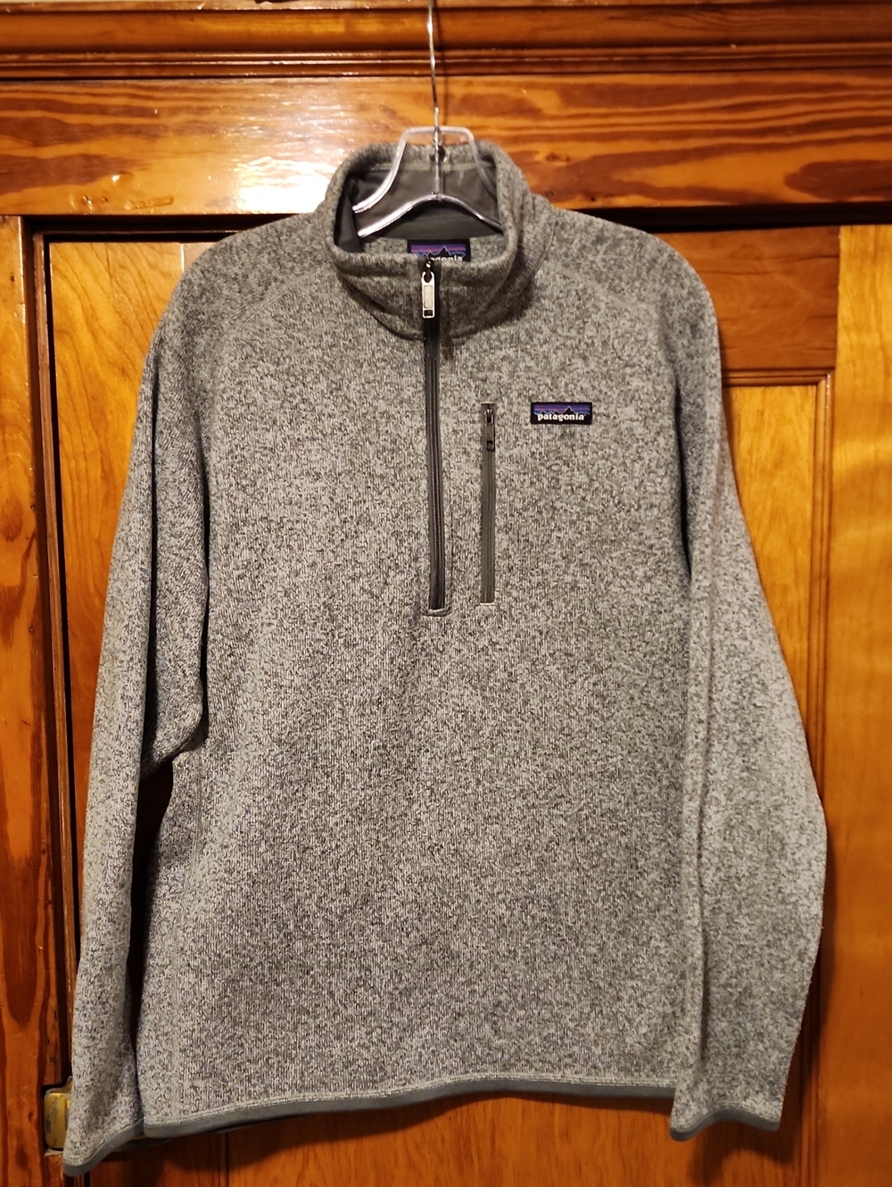 Patagonia Better Sweater Grey 1/4-Zip Fleece Pullover size Men's Large